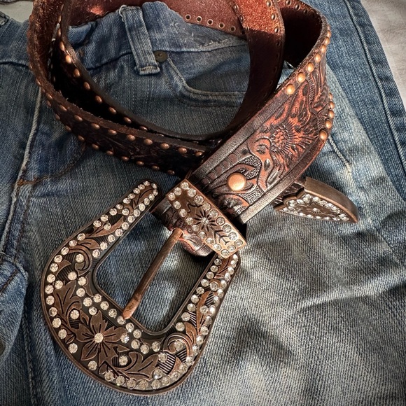 Angel Ranch Embellished Belt, M - Picture 1 of 9